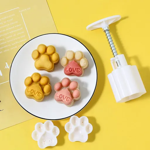 Hand Pressure Moon Cake Mold Cat-Paw Moon Cake Maker Mid-Autumn Festival DIY Pastry Tool Cookie Stamps Easy To Use Moon Cake