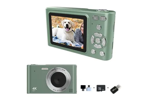 4K HD Digital Camera With 32G Memory Card-Green