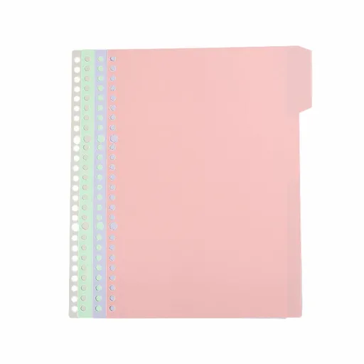 4Pcs/1Set- 4 Tab Binder Dividers with Tabs, Plastic Dividers for Ring Binder, Letter Size Binder Tabs for Organizing Office Home Files, Write and Erase Notebook/Page Dividers(multicoloredA5) Z1-A4