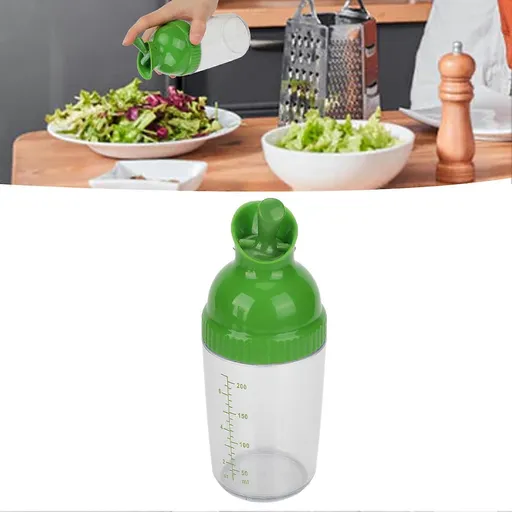 200ml Salad Dressing Shaker BPA Free Leakproof Jar with Lid Green