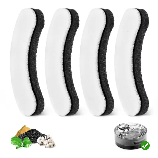 4 Pack Replacement Filters Automatic Pet Water Dispenser, Dog Water Filter Replacement, Carbon Cat Water Fountain Filters