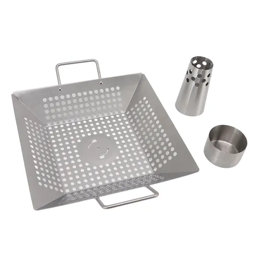 Beer Can Chicken Pan Food Grade Stainless Steel Beer Can Chicken Roaster Stand Holder with 2 Handle for Grill and Smoker