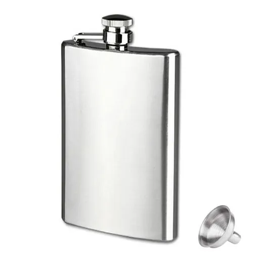 10 oz Stainless Steel Flask with Funnel, Leakproof Hip Flask for Liquor, Tequila and Vodka for Camping, Hiking, Sports and Travel
