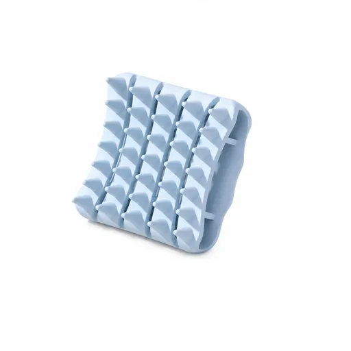 Blue Silicone Scalp Massage Brush - Soft TPR Shampoo Brush for Deep Cleansing, Scalp Exfoliation & Hair Care, Wet & Dry Use with Ergonomic Grip