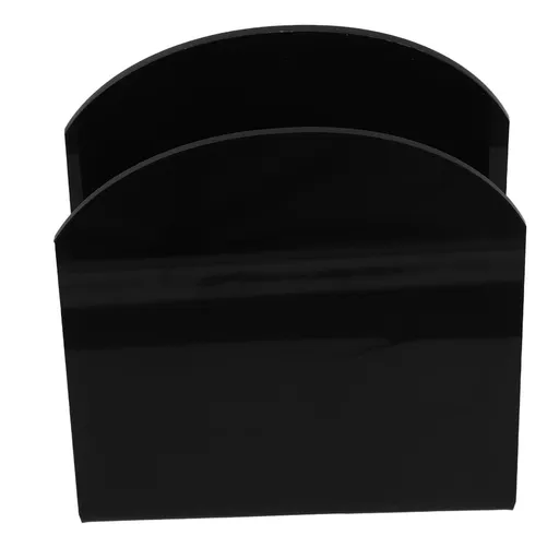 Modern Black Acrylic Desktop Tissue Holder Stable Paper Napkin Storage for Bar and Home