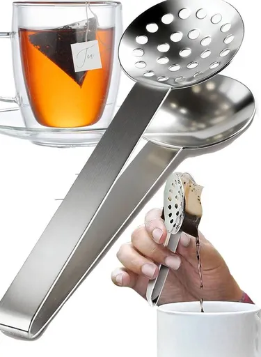 Tea tongs - lemon tongs - tea tongs - multifunctional ice cube and candy tongs - stainless steel tea tongs and pressing tool - an essential gift for tea lovers.
