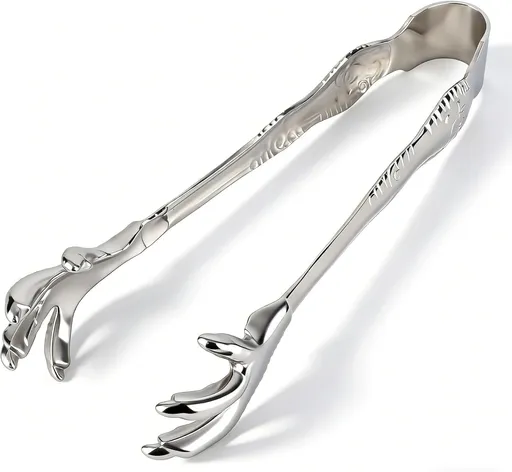 Stainless Steel Claw-Style Ice Tongs, Bar Hockey Special Eagle Claw Shape Tongs Serving Chicken Feet