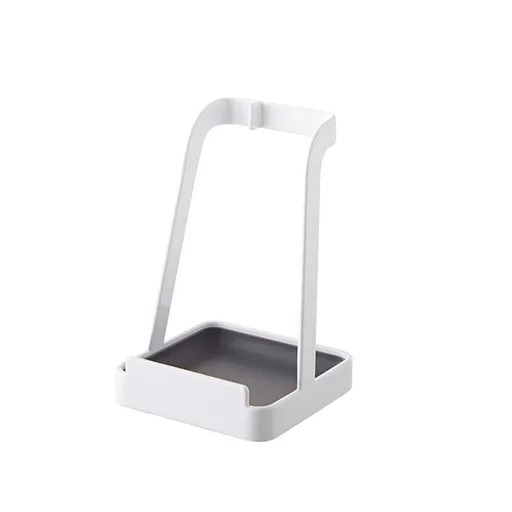 Pot Lid Holder, Kitchen Organizer Rack Spoon Rest Rack Holder-Lid Stand for Utensils in Kitchen, White