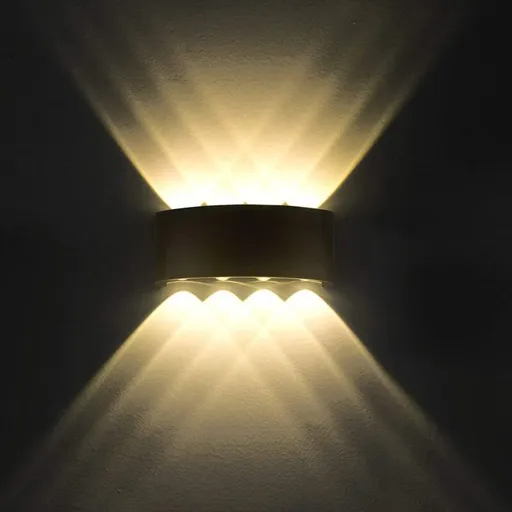Wall Lamp, LED 8W IP65 Waterproof Aluminum Up Down Light, Warm White