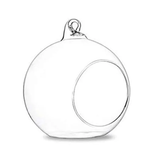 Hanging Glass Planter Globe 8cm Clear for Succulents Air Plants Terrarium Home Decor
