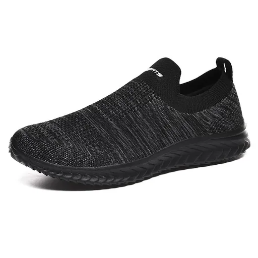 Men Sports Shoes Lightweight Breathable Mesh A19 Black Grey 39
