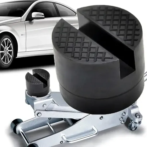 Reliable Professional Car Gummi Jack Pad Ramskydd Adapter Jacking Pinch Weld Black, Made of Rubber, 1 Pcs Pack