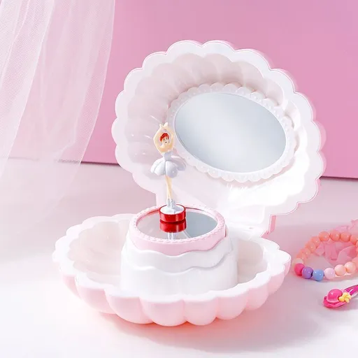 Creative Gift Ornament, BY888 Shell Music Box - Light Pink