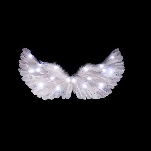 Glowing Angel Wings with LED String Lights Halloween Party Cosplay Costume Accessories Props
