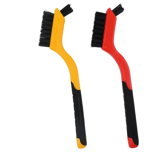 2PCS Small Non-Scratch Nylon Bristles, Wire Brush Set for Cleaning, Car Detailing Brush Set for Cleaning in Holes, Nylons Brushes for Tight Spaces, Nylon Clean Brushes