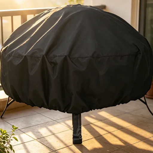 Durable Waterproof Fire Pit Cover Black 85x40cm