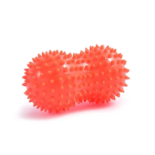 Spiky Peanut Massage Ball Deep Tissue Muscle Roller PVC Foot Massage Ball for Myofascial Release Trigger Point relaxation Yoga Fitness - Orange