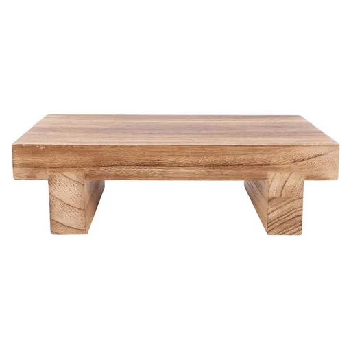 Anti-Slip Bed Stool for High Beds, Wood color