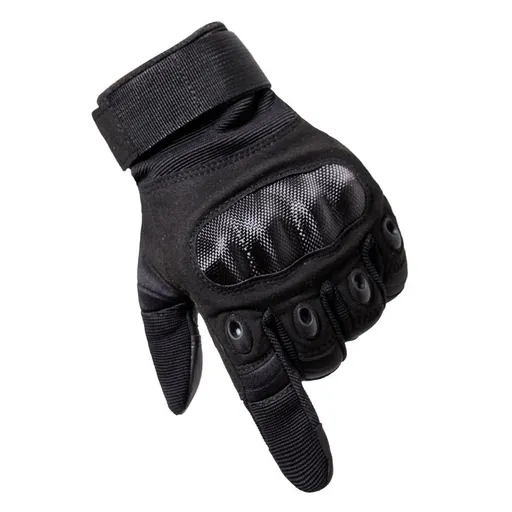 kavntuve Leather Tactical Gloves Full Finger Hard Shell Black XL