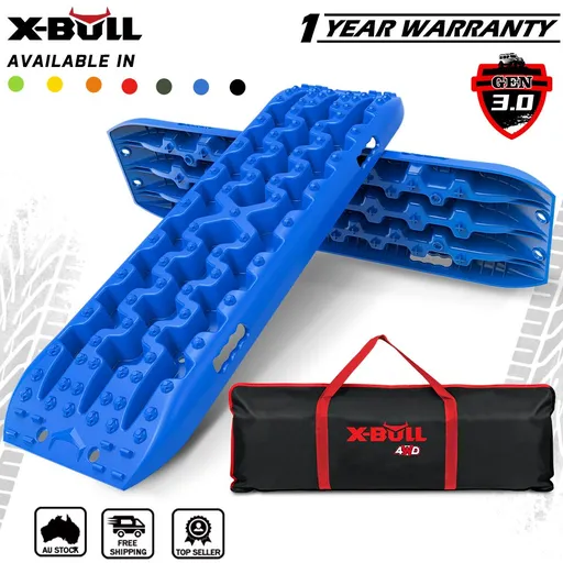 X-BULL Recovery tracks Mud Snow / Sand tracks / Grass 4X4 Caravan 2pcs 4WD Gen 3.0 - Blue