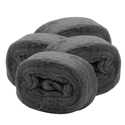 Steel Wool Roll, Rodent Proof Gap Blocker & Scrubber, 4PC Long Wire Wool for Home Garage, Seal Pipes & Wall Cracks