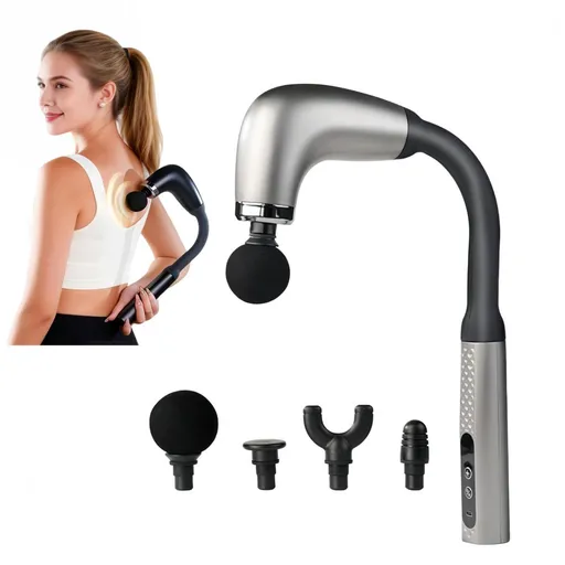 erchangeable heads for relieving muscle pain in the back/neck/shoulders/waist/arms/legs/and feet - Gray - Size 34cm*25*5cm