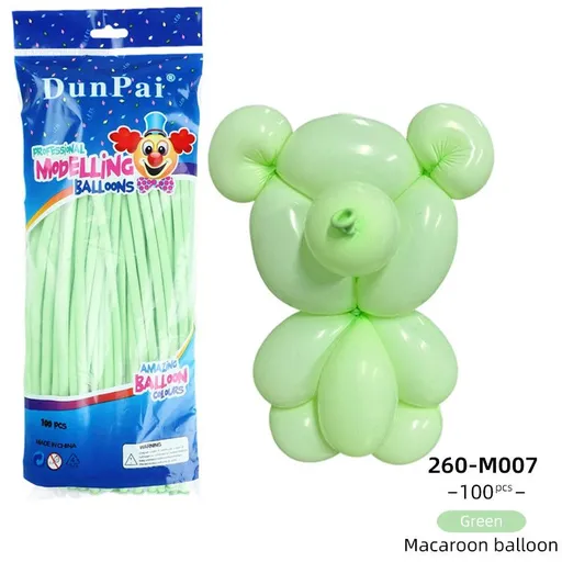 Magic Balloon 260cm Latex Macaron DIY Marca-Green Product type: balloon; Common size reference: 5 inch(diameter12cm), 10 inch(25cm), 12 inch(30cm), 18 inch(45cm), 36 inch(90cm)