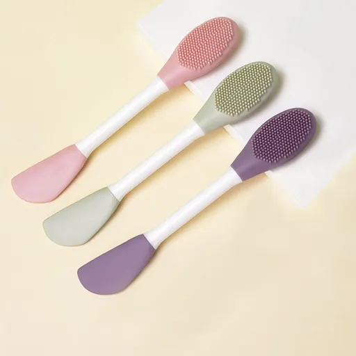 3PCS Double-Ended Silicone Face Mask Brush,Facial Cleansing Brushes,Facial Applicator,3-in-1 Brush Mud/Cream,Soft Makeup Beauty Tools for Apply Cream/Mud