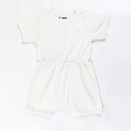 Ponchik Babies + Kids - Ribbed Cotton Romper - Daisy