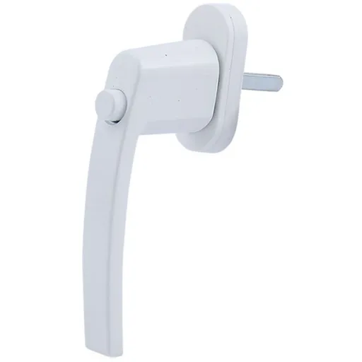 Handle of Window White, Longueur of Loquet Longueur of the Handle with Button Poussoir, 35 mm, 144 mm