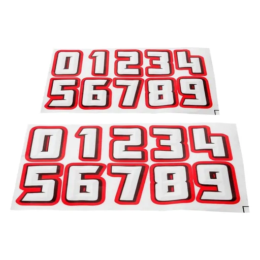 Clear Reflective Number Stickers for Bicycles and Motorcycles 2Sets