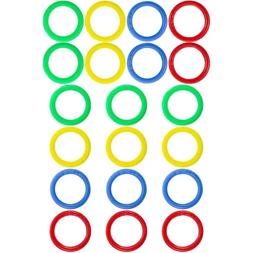 120pcs Colored Binder Rings 1 Inch Round Plastic Openable