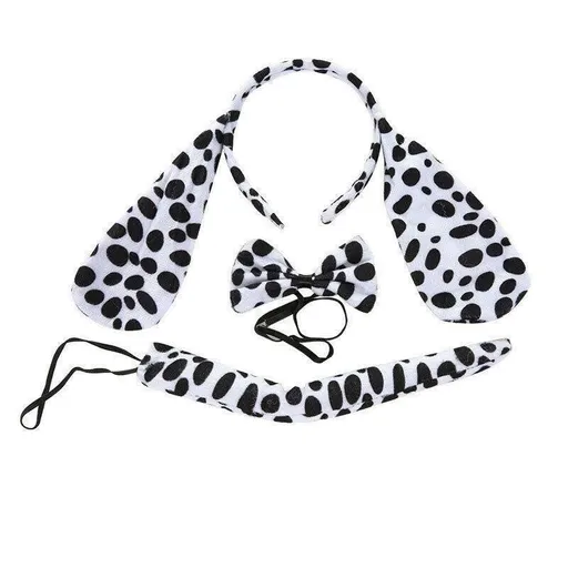 Animal Costume Dress Up Set 3 Piece Tail Bowtie Ears for Party Cosplay Outfit - Dog