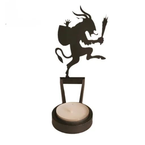 Halloween Candle Holder Table Decoration - Funny Shadow Stand (Goat Monster) this decoration is built to last