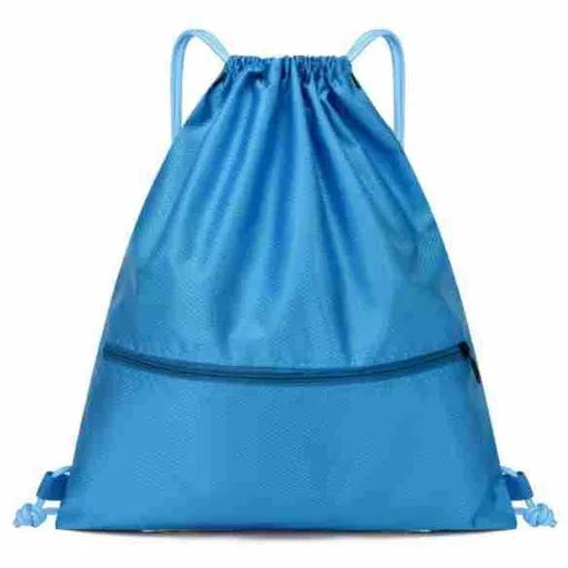 Lightweight Sports Backpack, Water Resistant Nylon Gym Bag with Adjustable Shoulder Strap for Hiking, Fitness, Travel and Daily Use - Blue