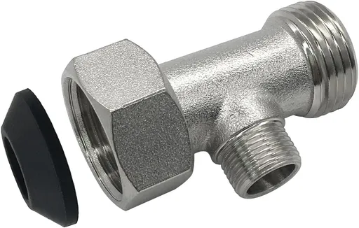 Bidet T Adapter Tee Valve for Bidet(7/8 ballcock to 7/8 ballcock to 3/8 compression threaded) 3 Way Connector Attachment for Toilet