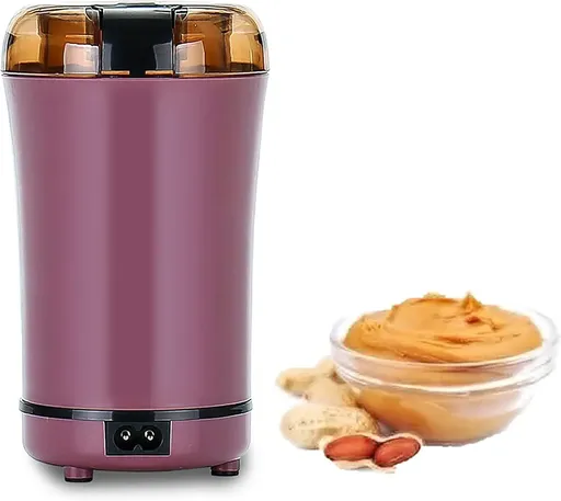 Mini Peanut Butter Machine Portable Nut Grinder 150W Purple for Home Kitchen