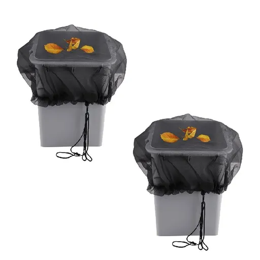 Mesh Cover for Rain Barrels, 2 Pack Rain Bucket Cover Rain Barrels Buckets Mesh Cover 37.4 inch Mesh Cover Netting