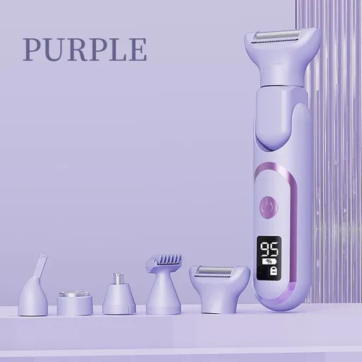 Digital Display Type-C Multi-Functional Electric Hair Remover for Women – Purple