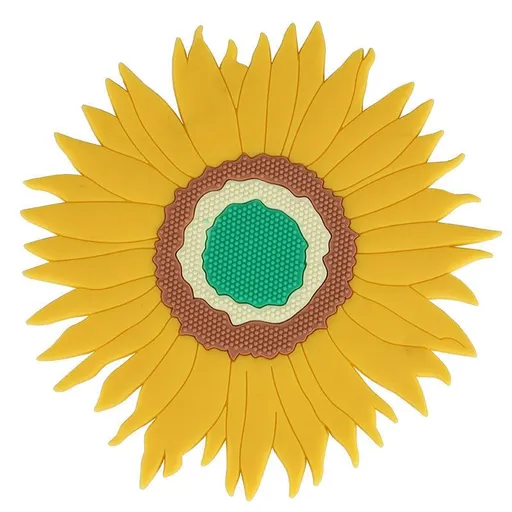2pcs，Multi functional pot mat, beverage cup mat, silicone circular dining mat, sunflower cup mat, silicone pot holder circular dining mat