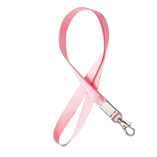 Neck Strap with Clip for ID Badge Name Tag Card Holder Lanyard - Pink