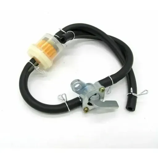 Universal fuel tap, petrol shut-off, fuel tap, petrol tap for G, Copper + Aluminum material, automotive replacement use, Black Color