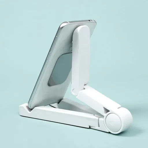 Adjustable Smartphones Tablets Holder Foldable Portable Stand Adjustable Tablet Holder Stand，Desktop Solid Universal (White)
