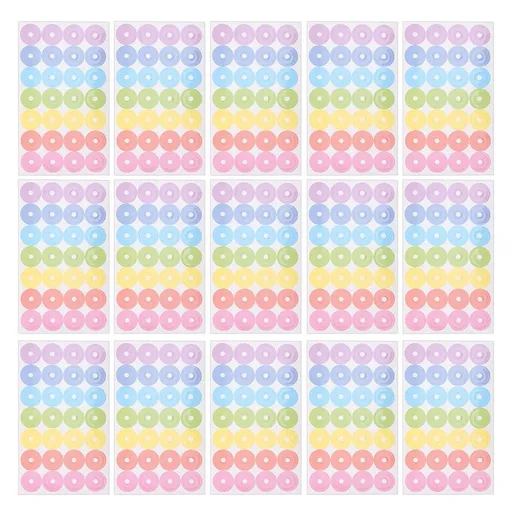 Assorted Color Adhesive Reinforcement Stickers for School and Office Documents