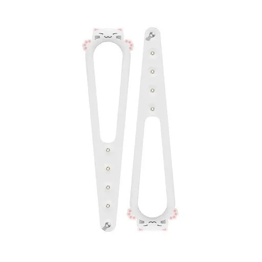 2PCS Adjustable Cat Door Strap for Room Access Control Prevent Large Pets Entering - White