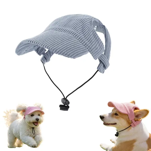 Dog Cap Baseball Breathable Mesh Ear Holes Adjustable Strap Blue - XL