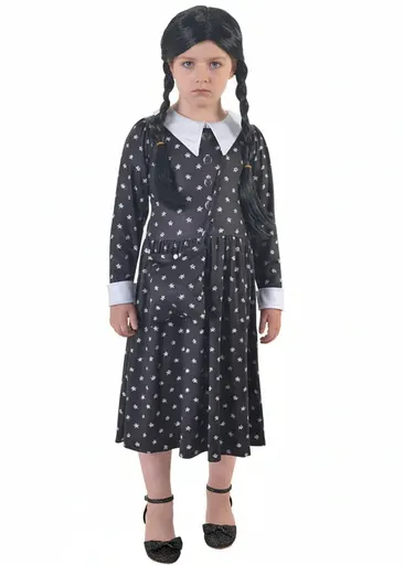 Wednesday Addams Girls Halloween Costume and Bag