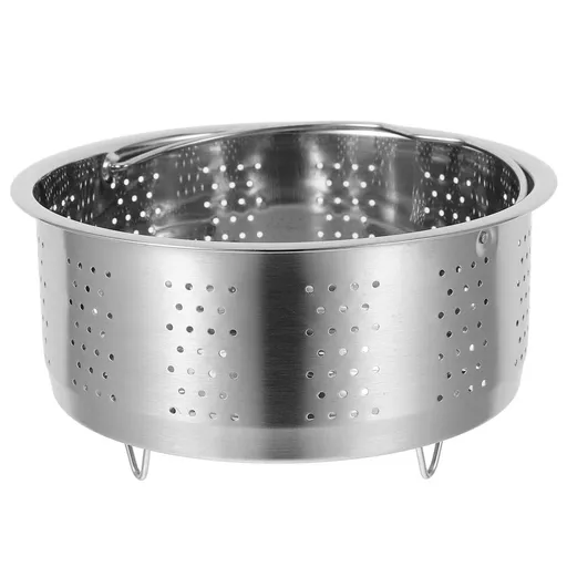 Multifunctional Stainless Steel Vegetable Steamer, Plated Silver, Easy to Use