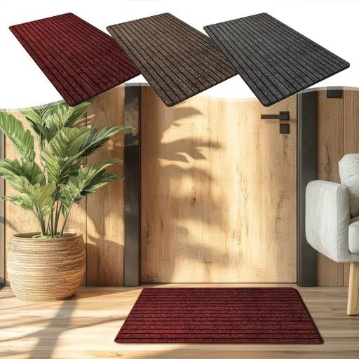 Durable Welcome Mat, 16x24" Non-Slip Heavy Duty Door Mat For Entrance Washable Quick-drying Floor Mats Front Door Mat for Outside Entrance Floor Home Decor Gray