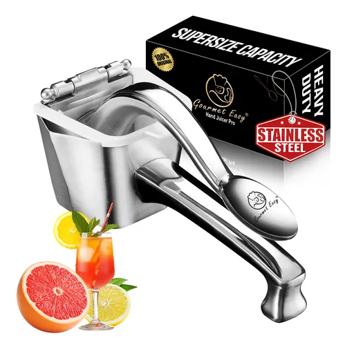 Gourmet Easy Lemon Juicer, Stainless Steel Orange Juicer, Portable Manual Juicer